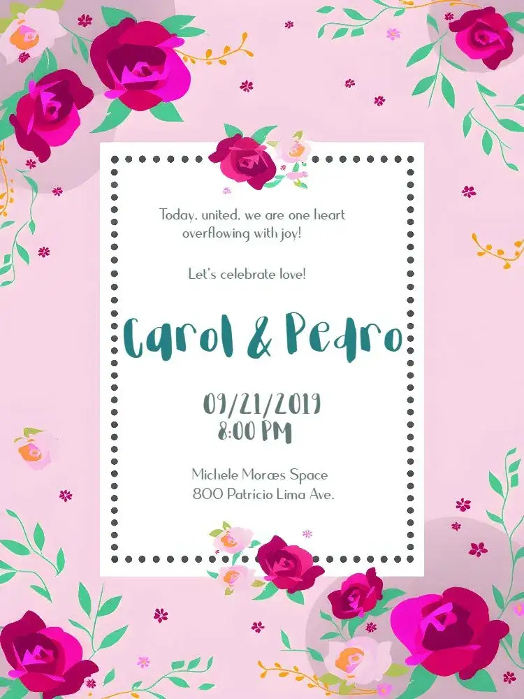 Invitation Floral Wedding - White Green – Wedding theme floral, romantic, minimalist, modern, natural, elegant