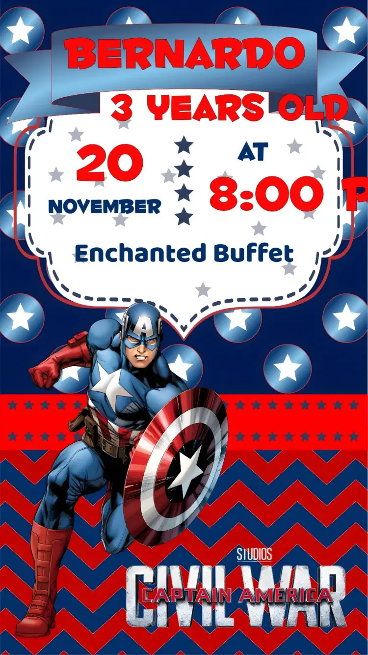 Captain America invitation