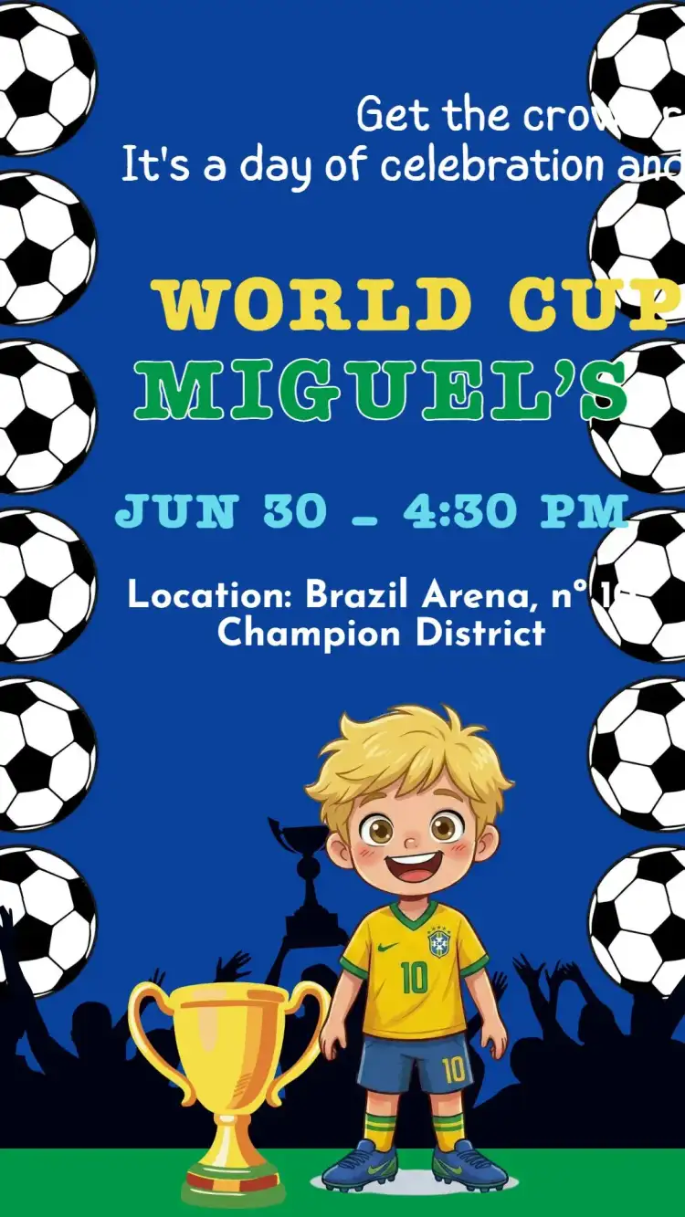 Digital Invitation World Cup Soccer Brazil