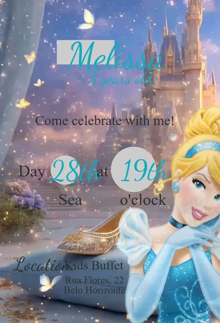 Invite Cinderella Invitation editable and customizable