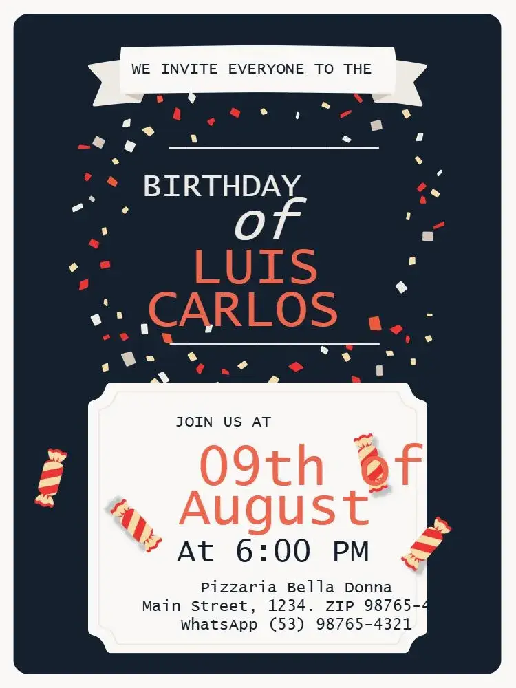 Dark Classic invitation