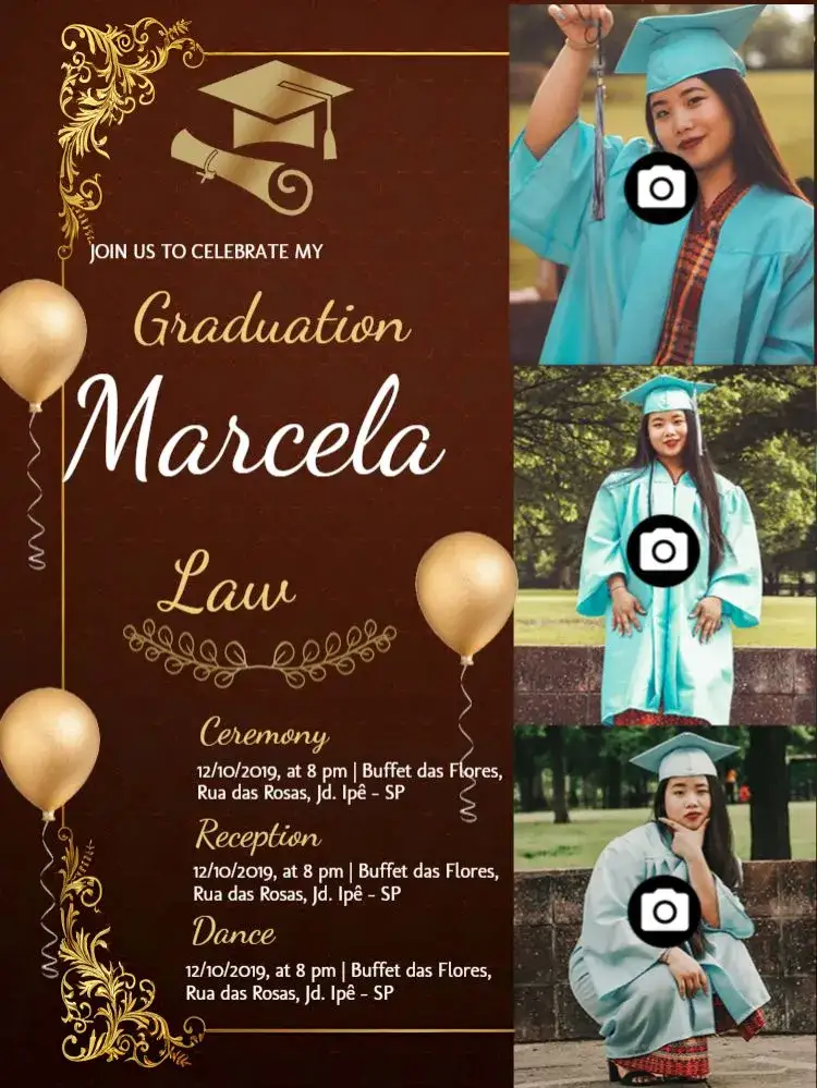 Invitation Law Graduation With Red Photos – Graduation theme vibrant red, modern, festive, elegant, youthful