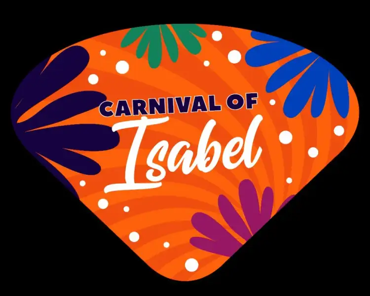 Invitation Ventarola De Carnaval Leque – Commemorative Dates theme colorful, tropical, bright, fun, festive, artistic
