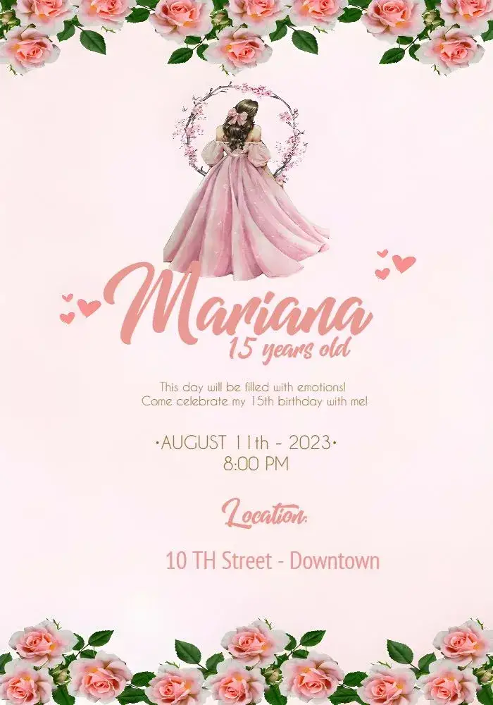 Invitation Yellow Floral 15th Birthday – Sweet 15 theme floral, romantic, vibrant, modern, elegant