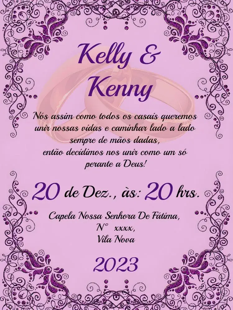 Arabesque Purple Wedding invitation