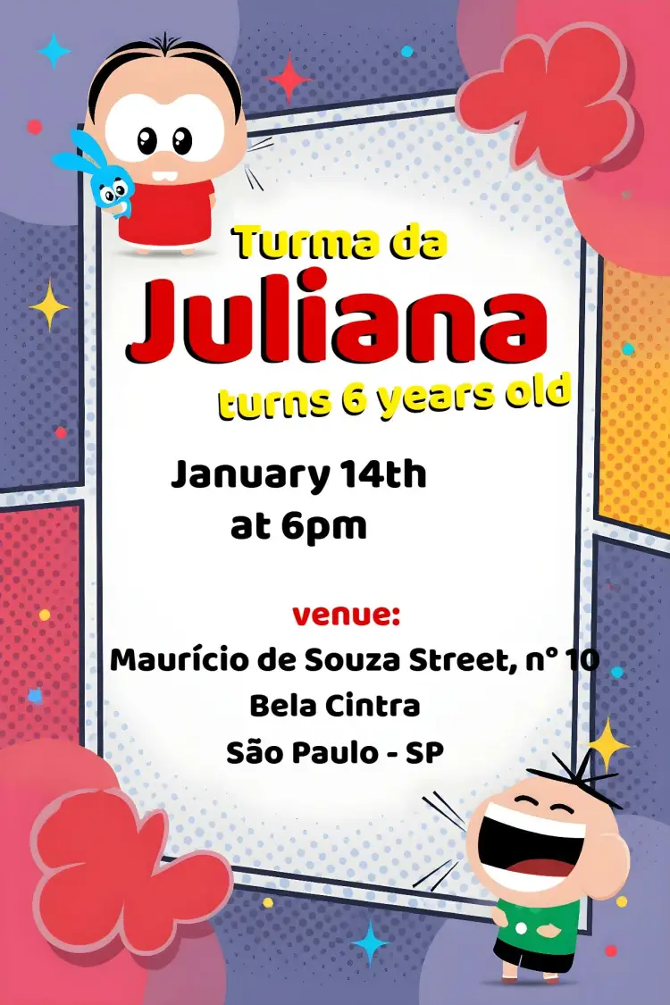 Mônicatoy Class Cake invitation