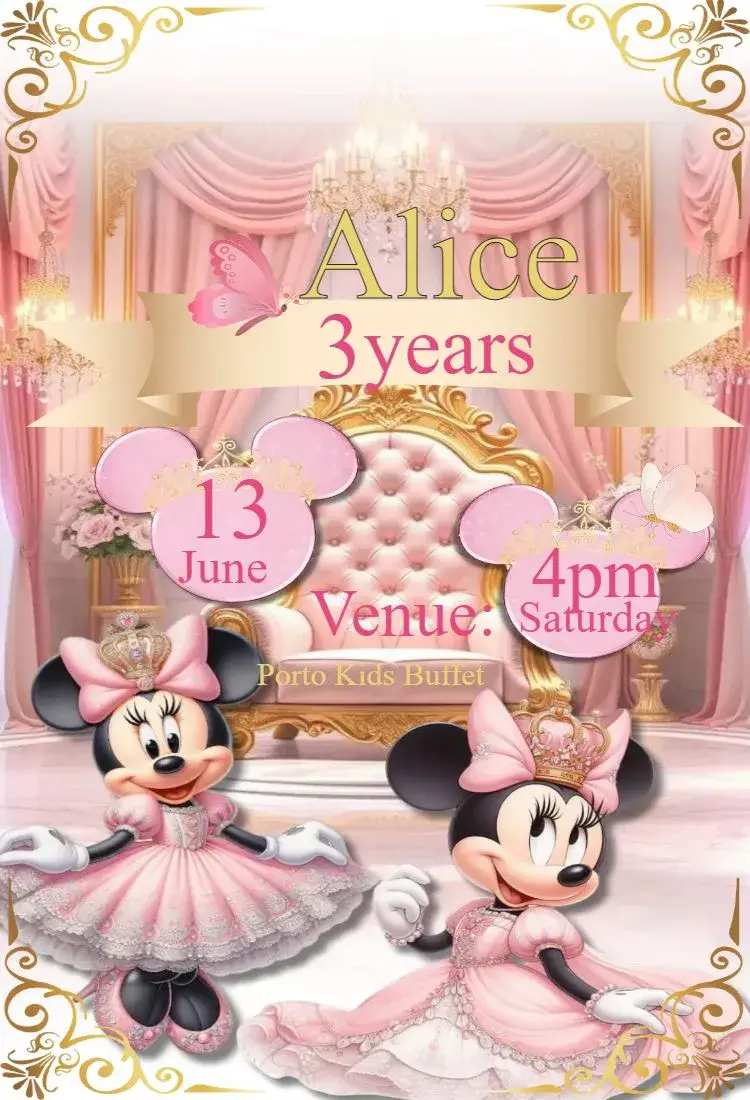 Pink Minnie Invitation