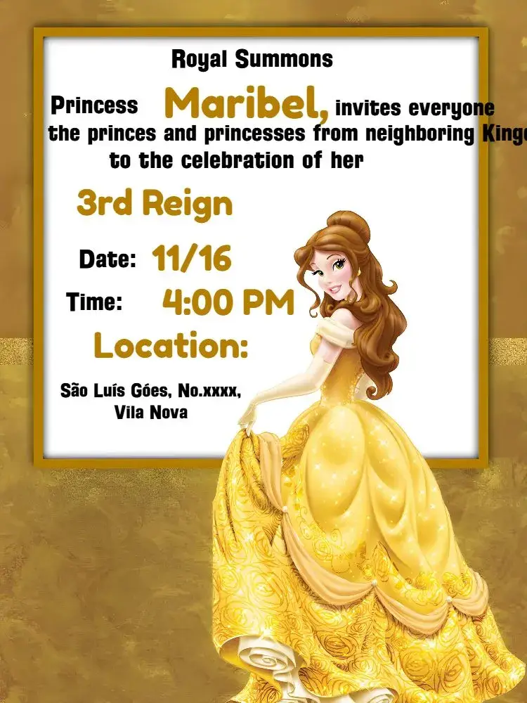The Dark Beauty And Beast invitation