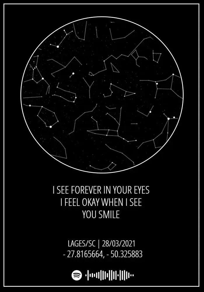 Quadronosso Mapa Das Constelações Present invitation