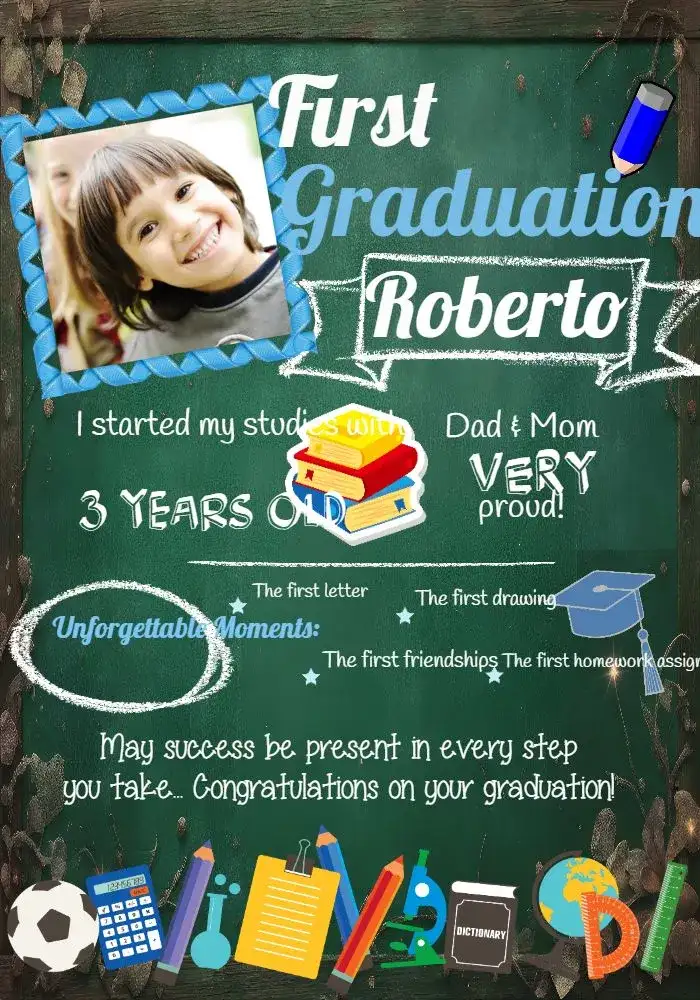 Children's Graduation With Photo Notebooks