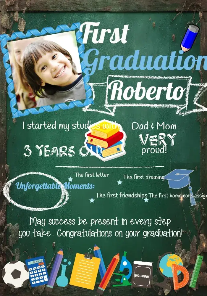Children's Graduation With Photo Notebooks invitation
