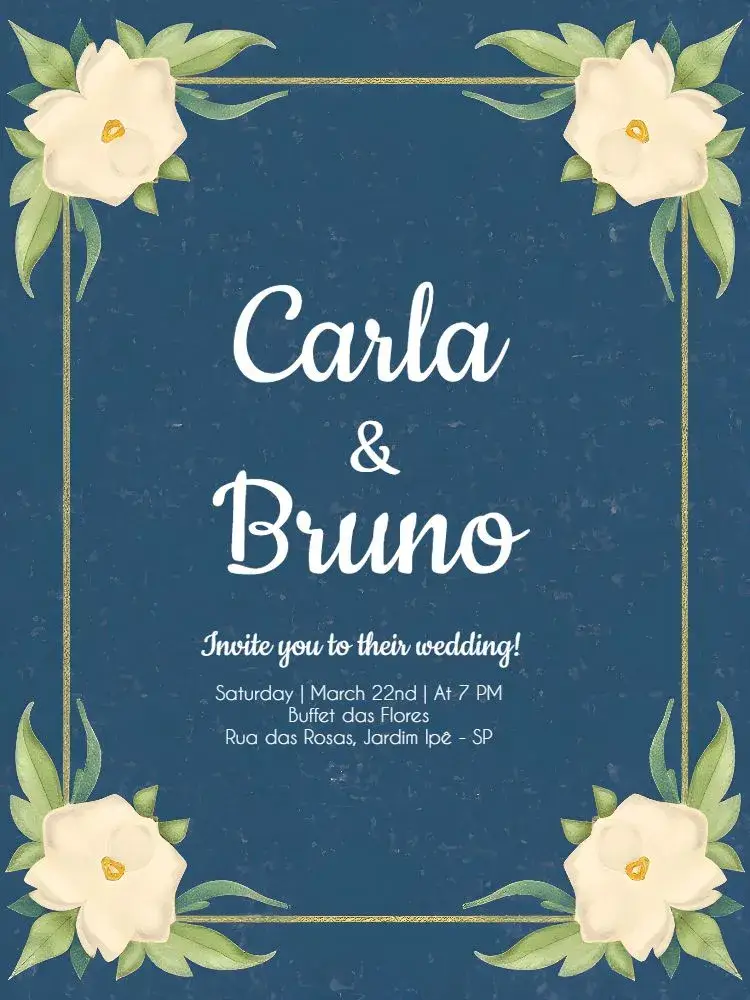 Floral Flowers Wedding invitation