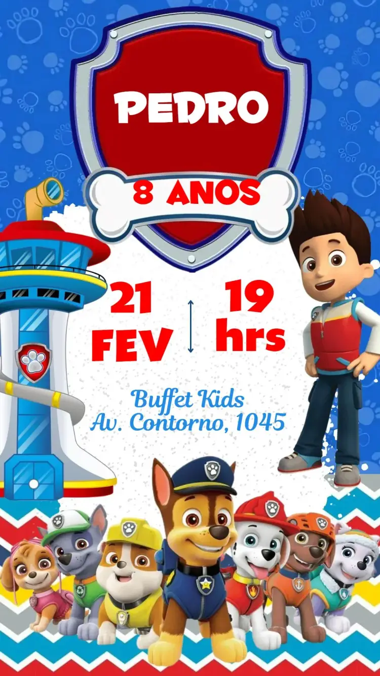 Paw Patrol invitation