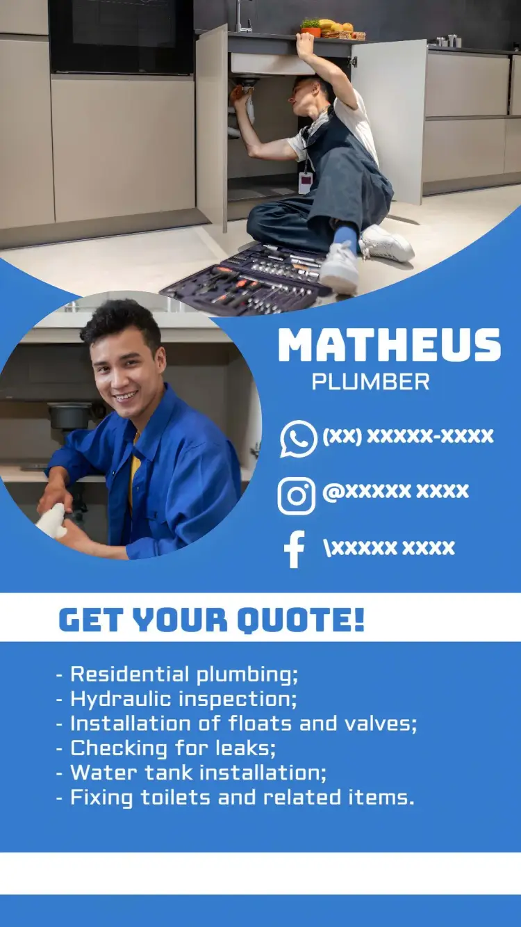 Digital Plumber Business Card invitation