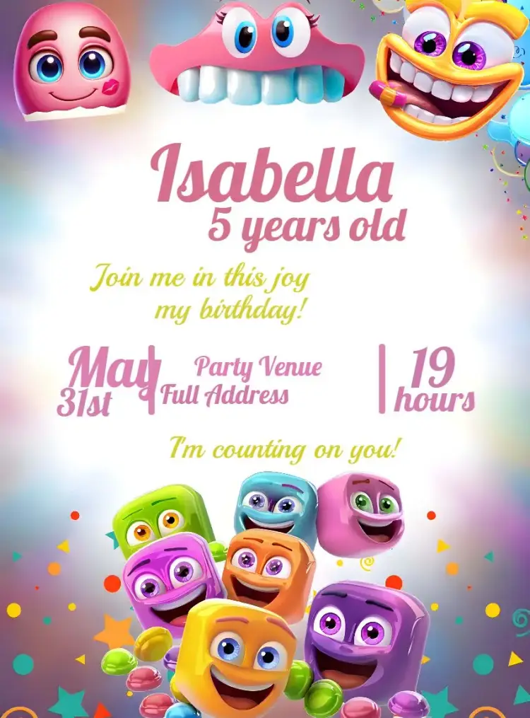 Fini Sweets Candy invitation