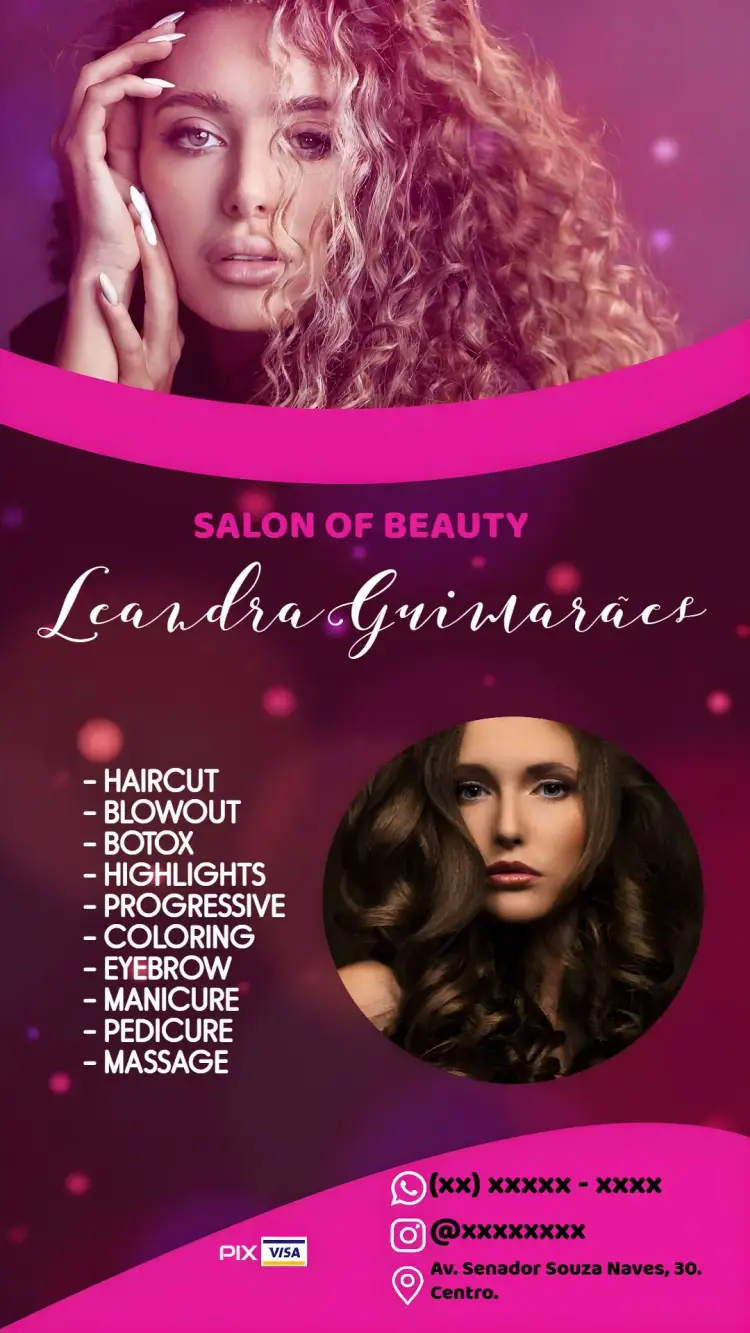 Beauty Salon Business Card Flyer invitation