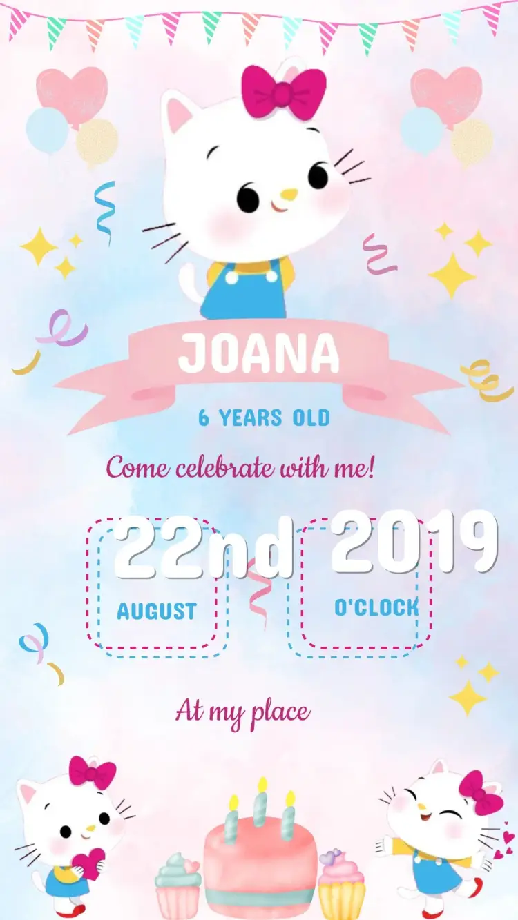 Hello Kitty Birthday Invitation