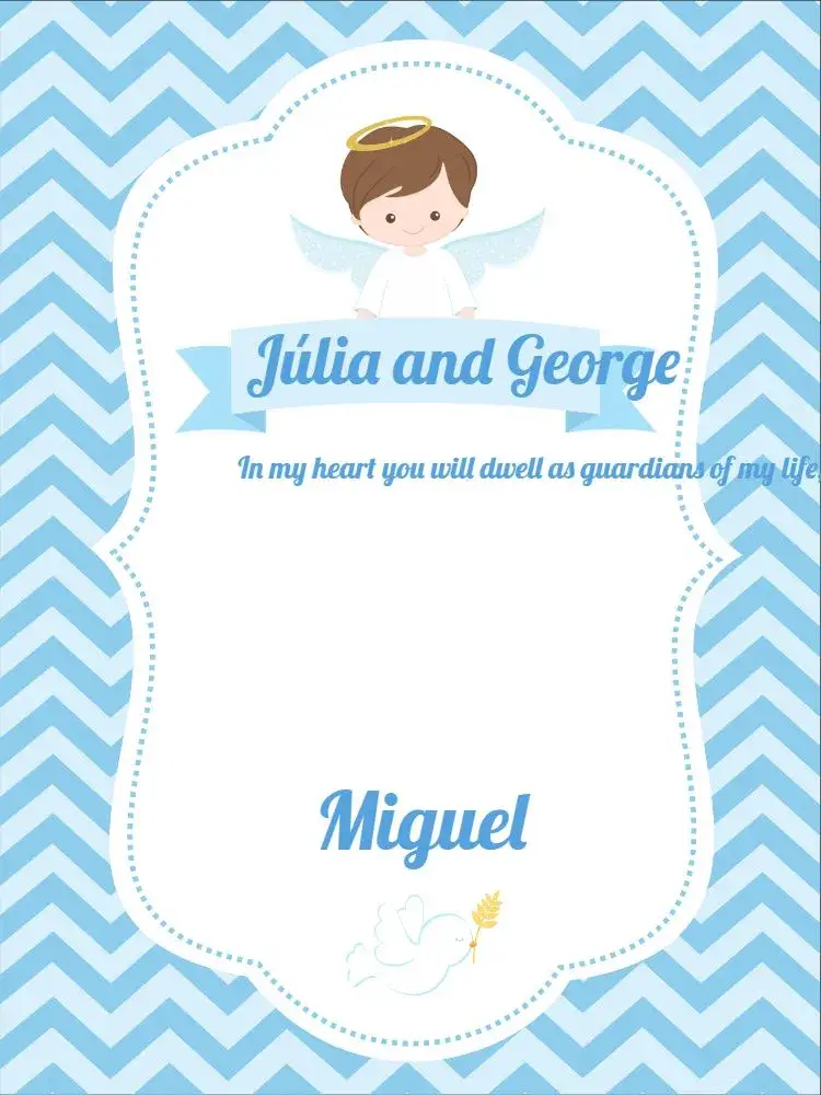 Godparents Boy Baptism Baptized invitation