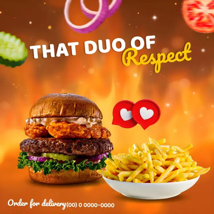Post For Yellow Burger Joint invitation