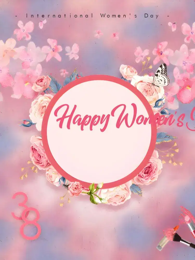 Invitation Post International Women's Day Pink – Most searched for theme pink, floral, modern, elegant, feminine, colorful