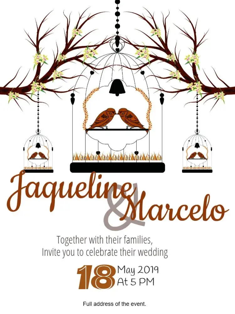 Garden Wedding Matrimony invitation