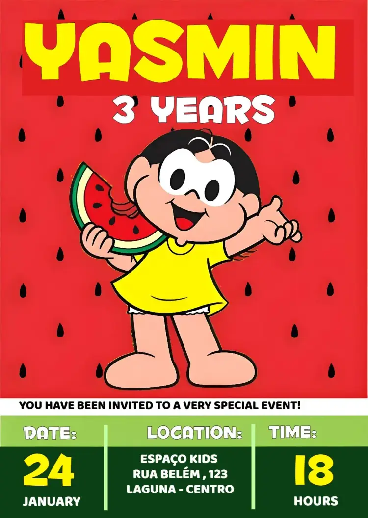 Magali Monica's Gang Yellow Watermelon invitation