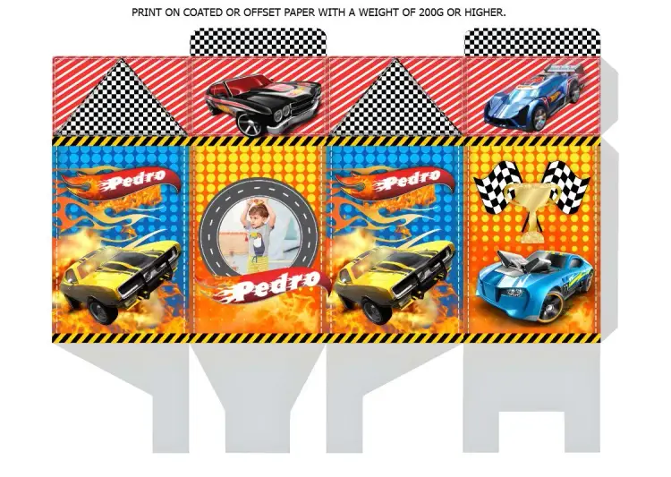 Hotwheels Milk Cart Template invitation