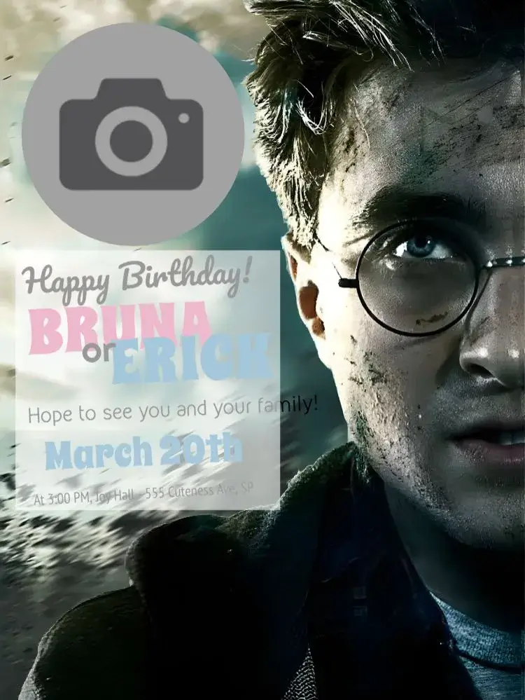 Harry Potter With Red Photo invitation