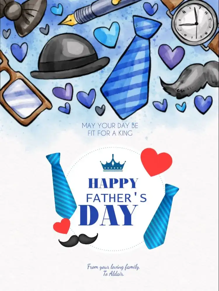 Father's Day Card Heart Watch