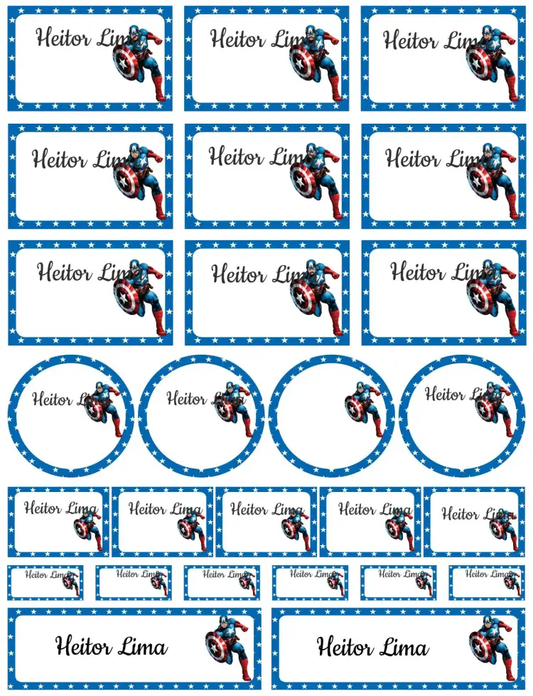 Invitation Captain America – Card theme modern, colorful, themed, heroic, fun