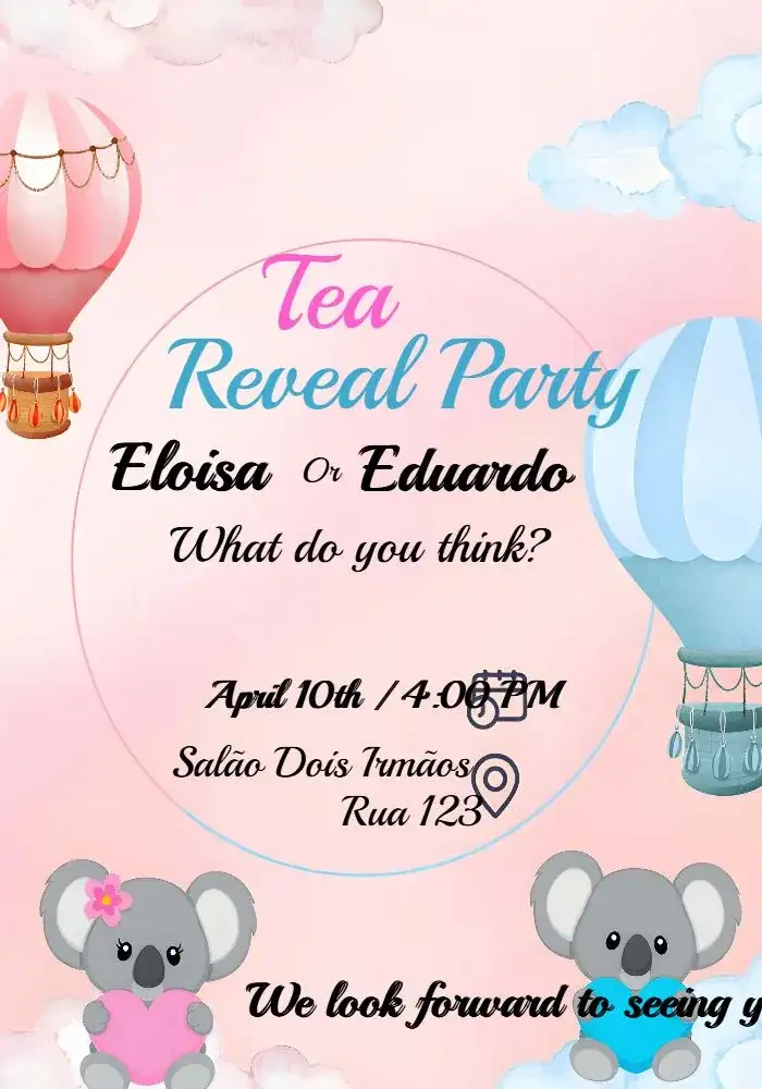 Blue Gender Reveal Tea