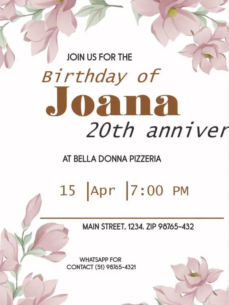 Delicate Floral M invitation