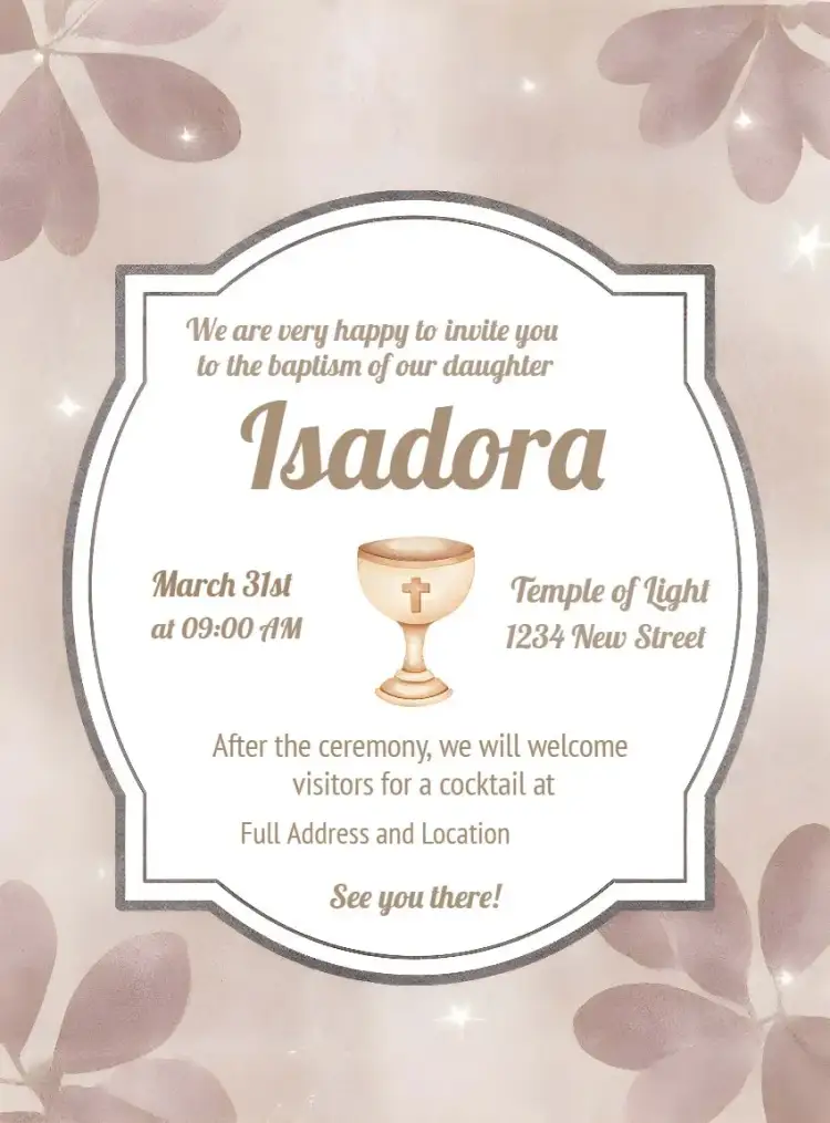Invitation Baptism Invitation – Baptism theme watercolor, delicate, childlike, minimalist, pastel, religious