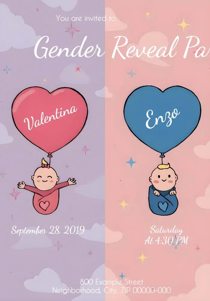 Gender Reveal Tea Party Boy Or Girl invitation