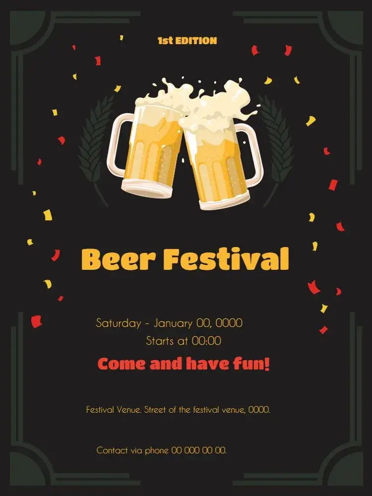 Invite Beer Whatsapp editable and customizable