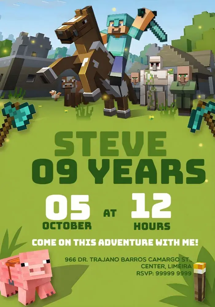 Minecraft Game invitation