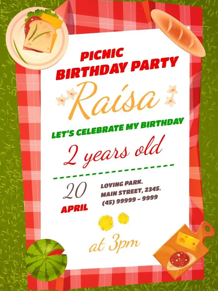 Fun Picnic invitation
