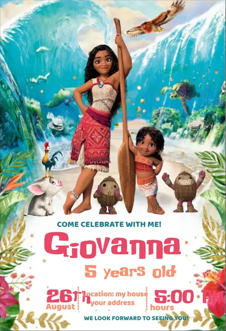 Moana and sister invitation