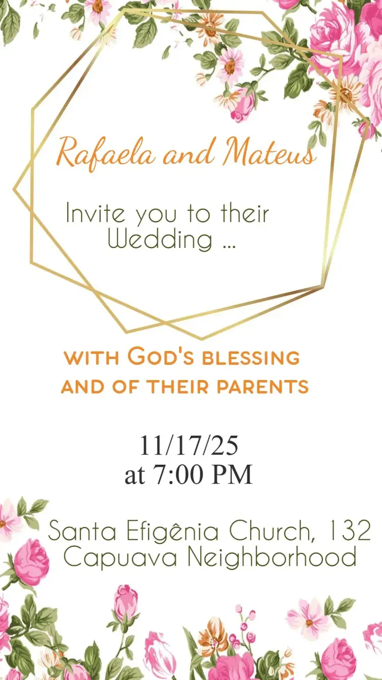 Invite Wedding editable and customizable