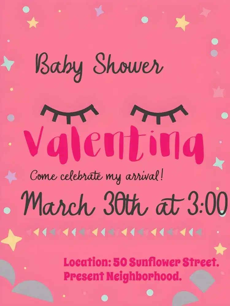 Purple Floral Baby Shower invitation