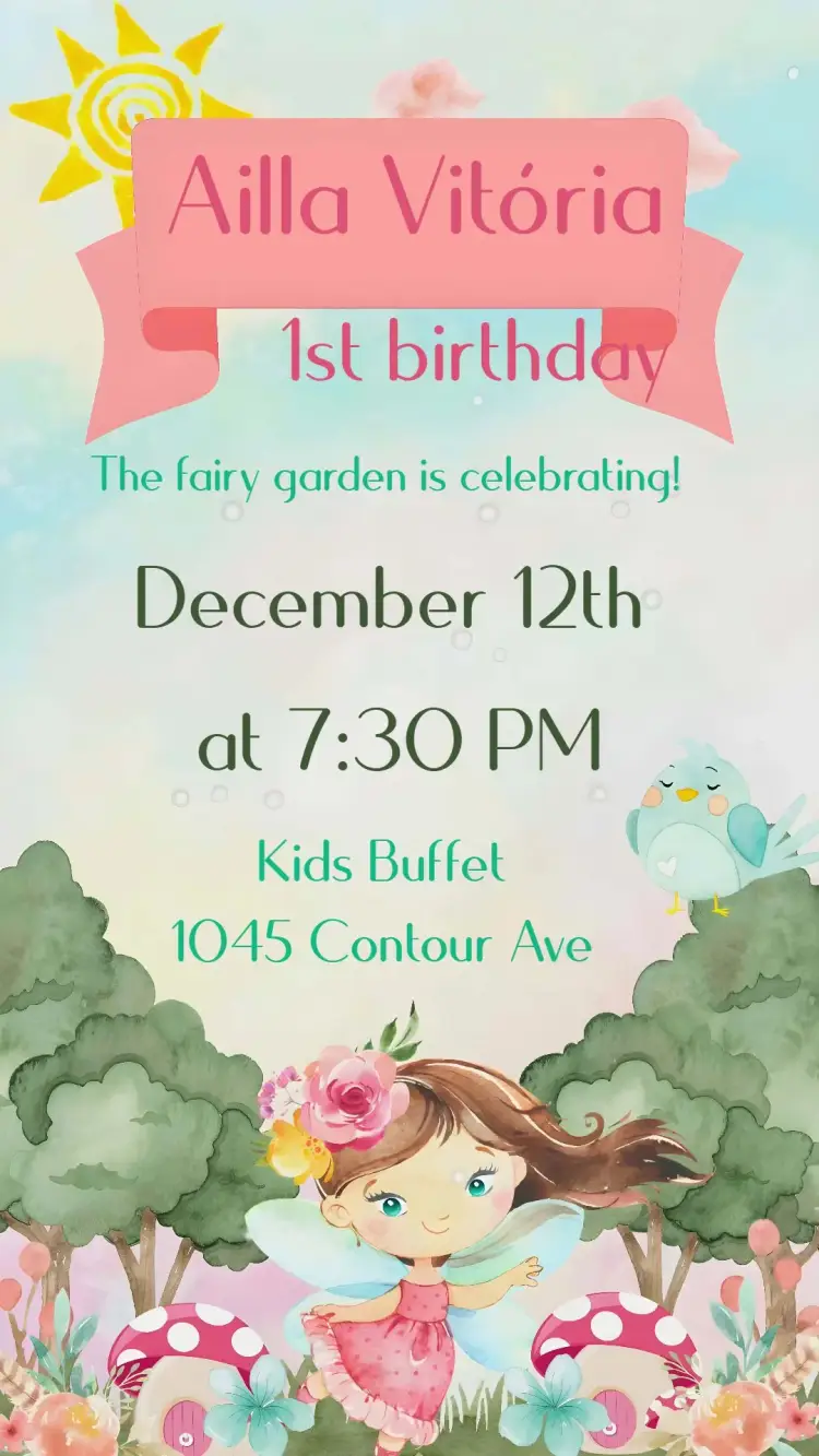 Fairy Garden invitation