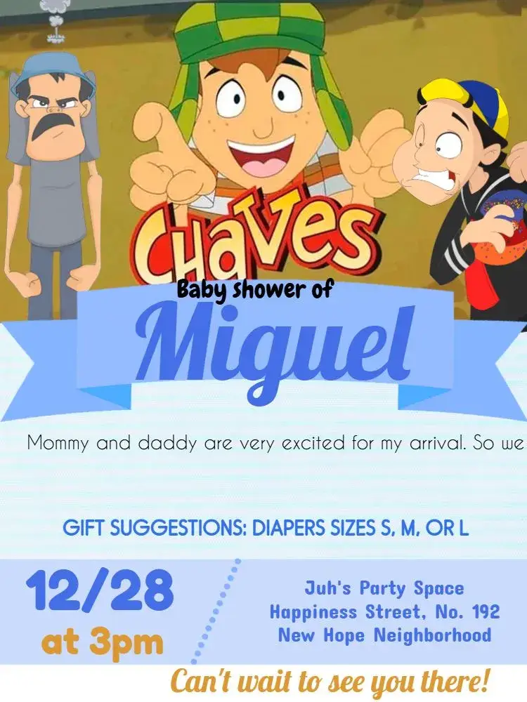 Diaper Shower Baby Keys invitation