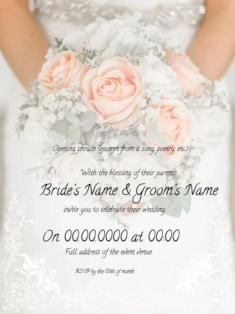 Invitation Wedding Celebration – Wedding theme elegant, romantic, floral, classic, minimalist