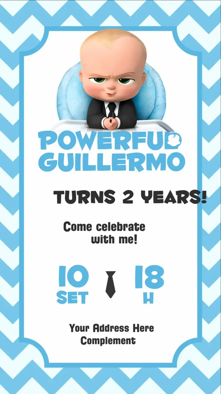 Boss Baby invitation