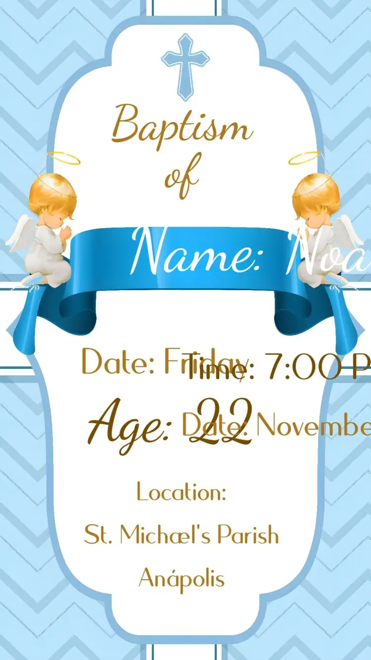 Boy Baptism invitation