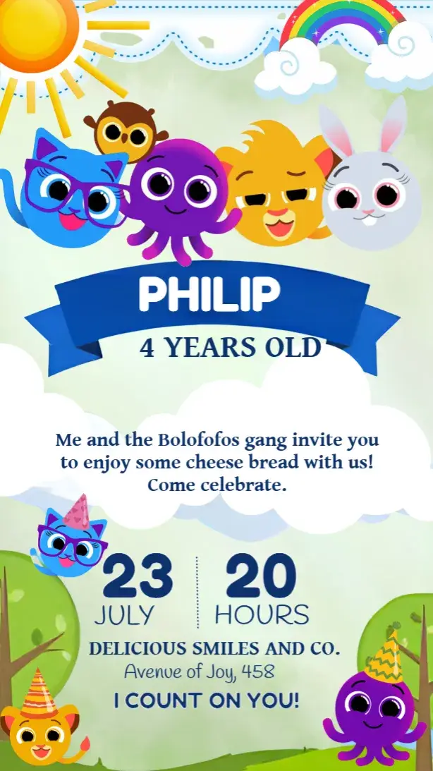 Colorful Cakepops invitation