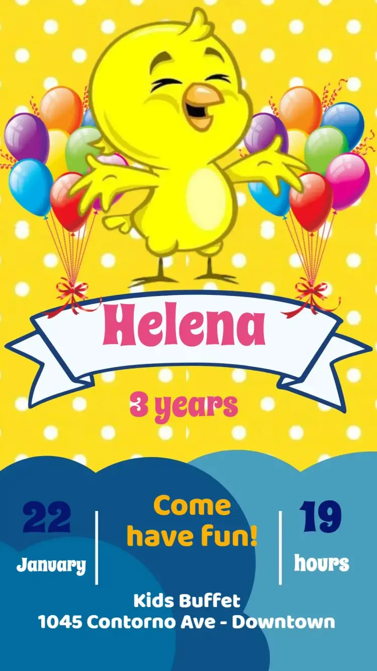 Little Yellow Chick invitation