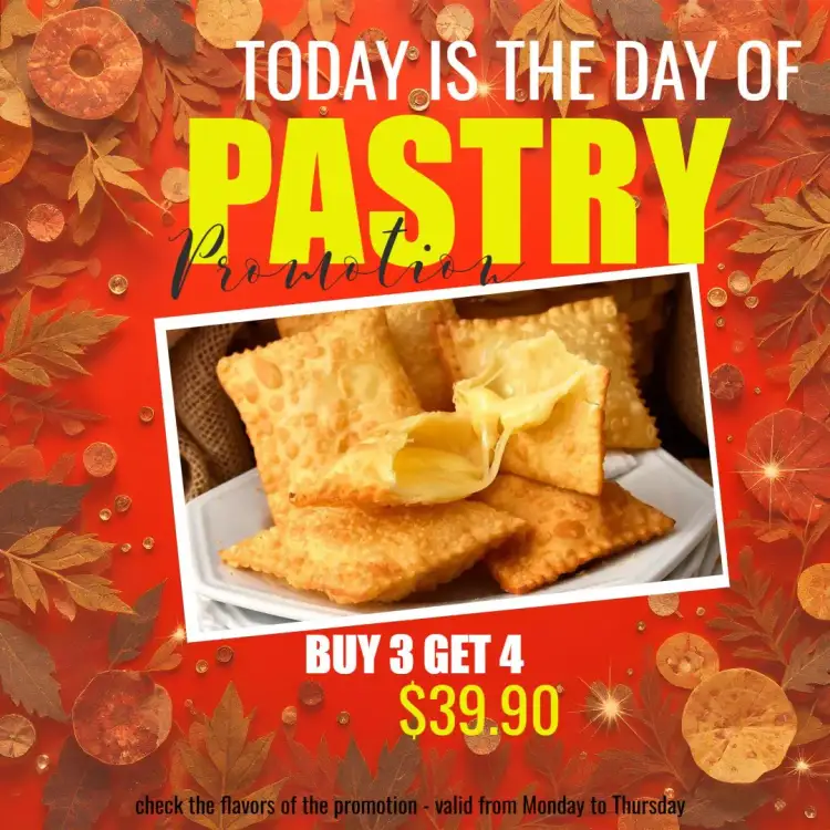 Invitation Post For Pastry Promotion Pastry Advertisement – Most searched for theme red, yellow, modern, vibrant, fun