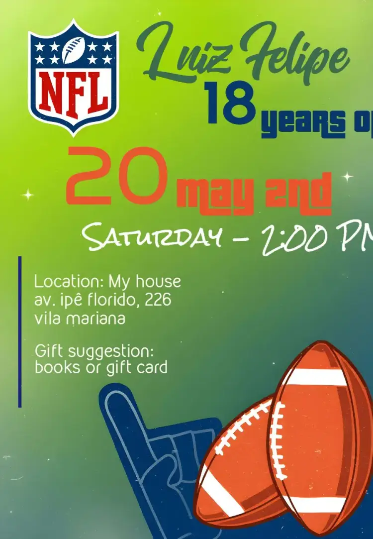 Nfl Fan invitation