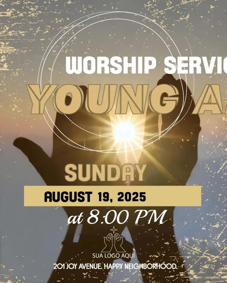 Invitation Art For Youth Church Service Photo – Baptism theme modern, vibrant, spiritual, youthful, colorful